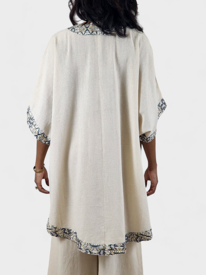 Unisex Flower of Life Organic Cotton Shrug (Cream)