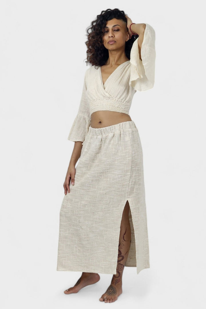 Organic Cotton Long Boho Skirt