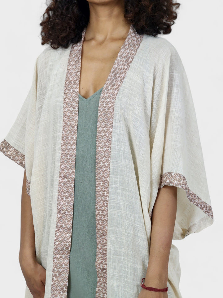 Unisex Flower of Life Organic Cotton Kimono