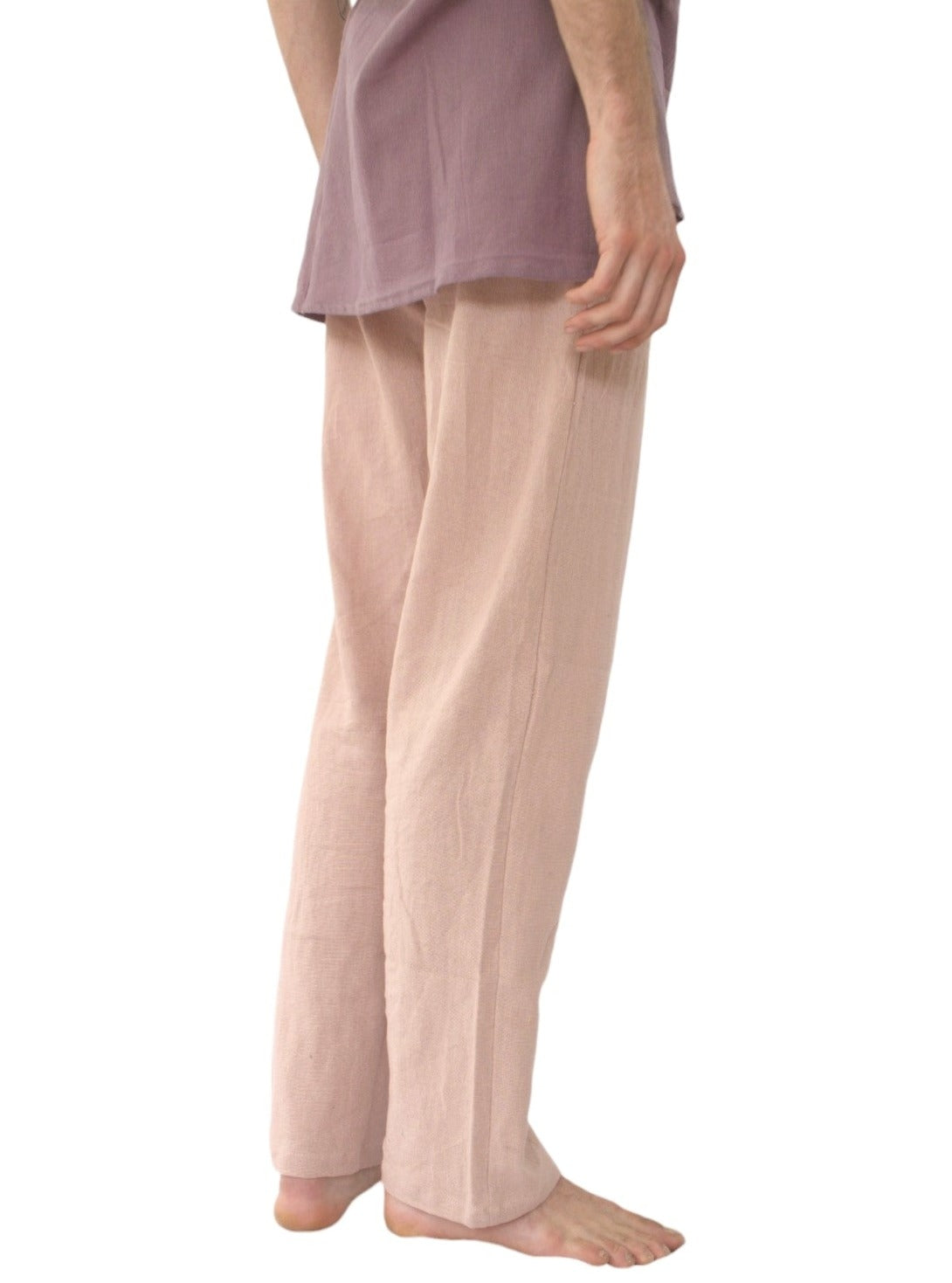 Soft Pink Unisex Organic Cotton Free Size Trousers