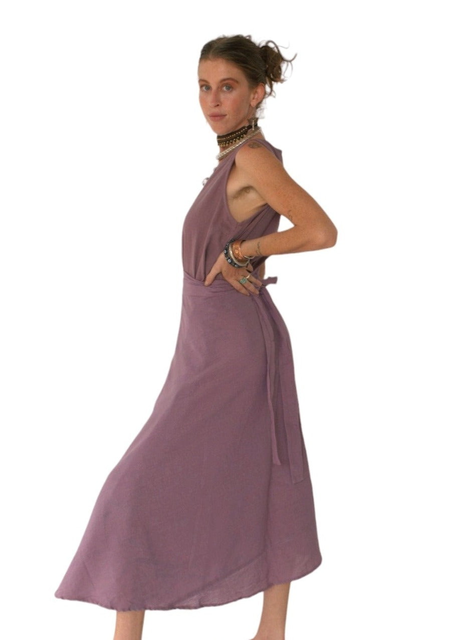 Organic Cotton Lavender Wrap Skirt