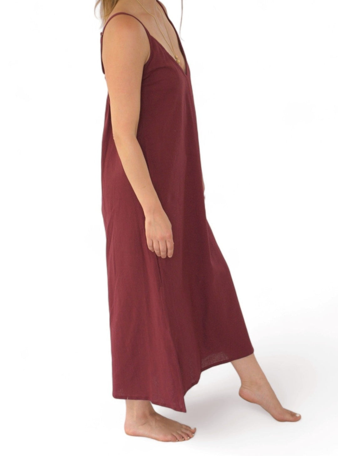 Organic Cotton Maroon Dress