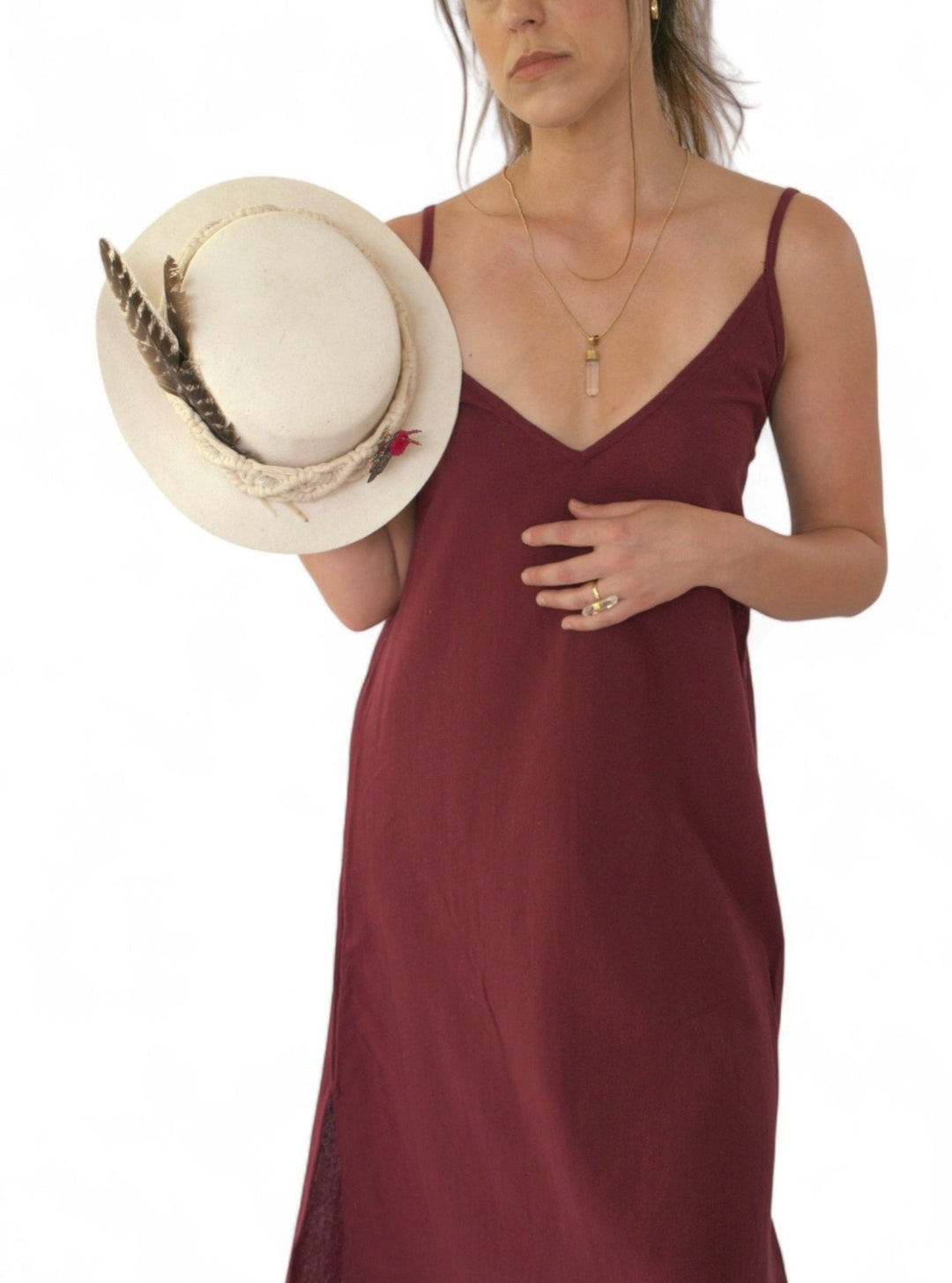 Organic Cotton Maroon Dress