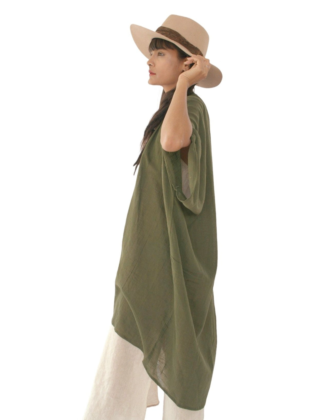 Forest Green Organic Cotton Shrug