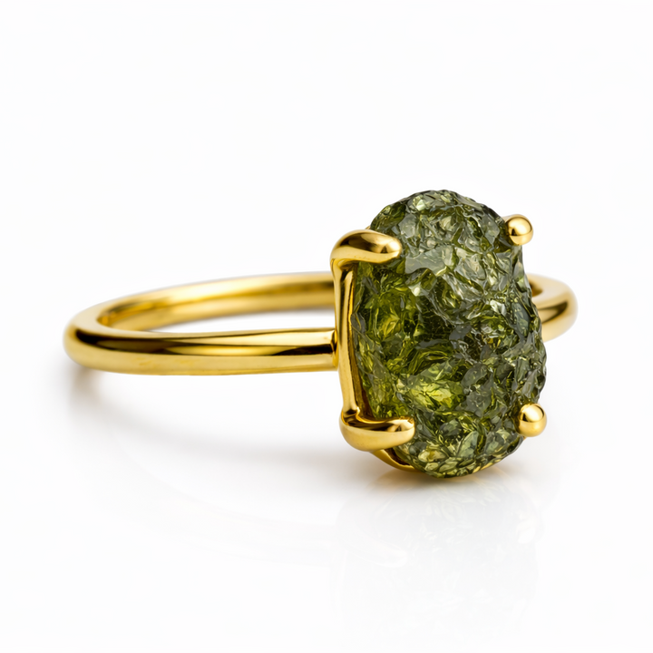 Czech Republic Moldavite Prong Ring