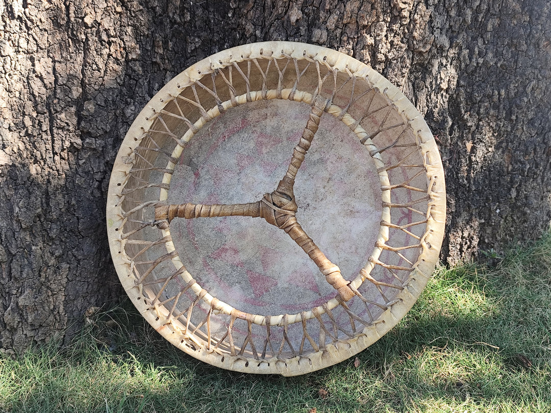 Hand Painted Sri Yantra Sacred Geometry Medicine Drum