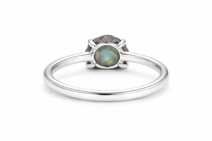 Raw Labradorite Rough Mineral Prong Ring