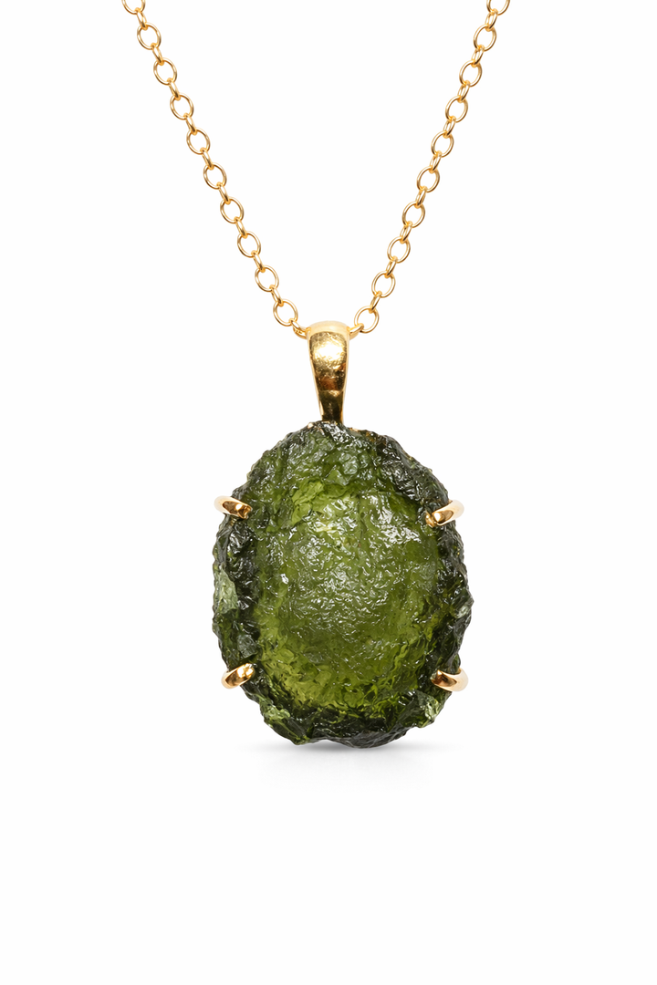 Certified Czech Republic Moldavite Pendant Necklace
