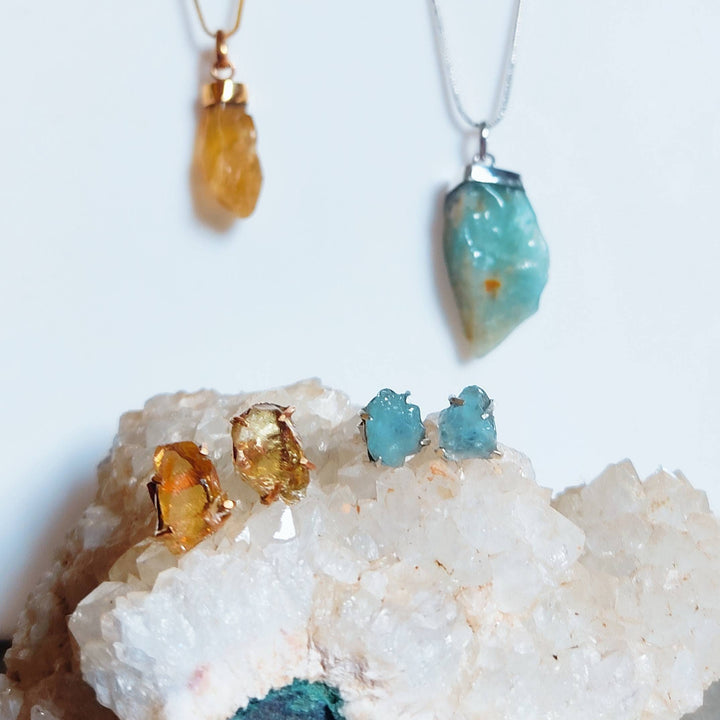 Raw Citrine Stud Earrings.jpg