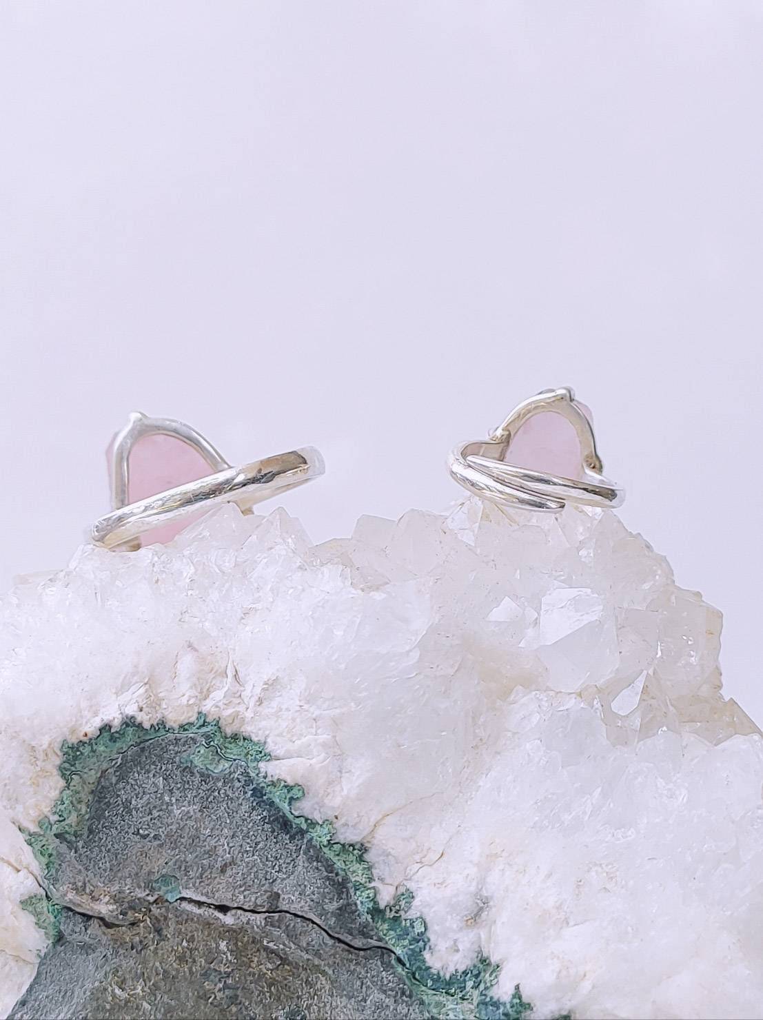 Mommy & Me Raw Rough Stone Natural Crystal Rings, 925 Sterling Silver, Rose Gold, Yellow Gold | Choose Your Stone (Adjustable Child's Ring) - ShantiShopIndiamommy-and-me-raw-crystal-rings.jpg